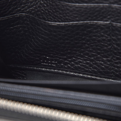 Gucci Pebbled Calfskin Studded Soho Zip Around Wallet Black 6 of 7