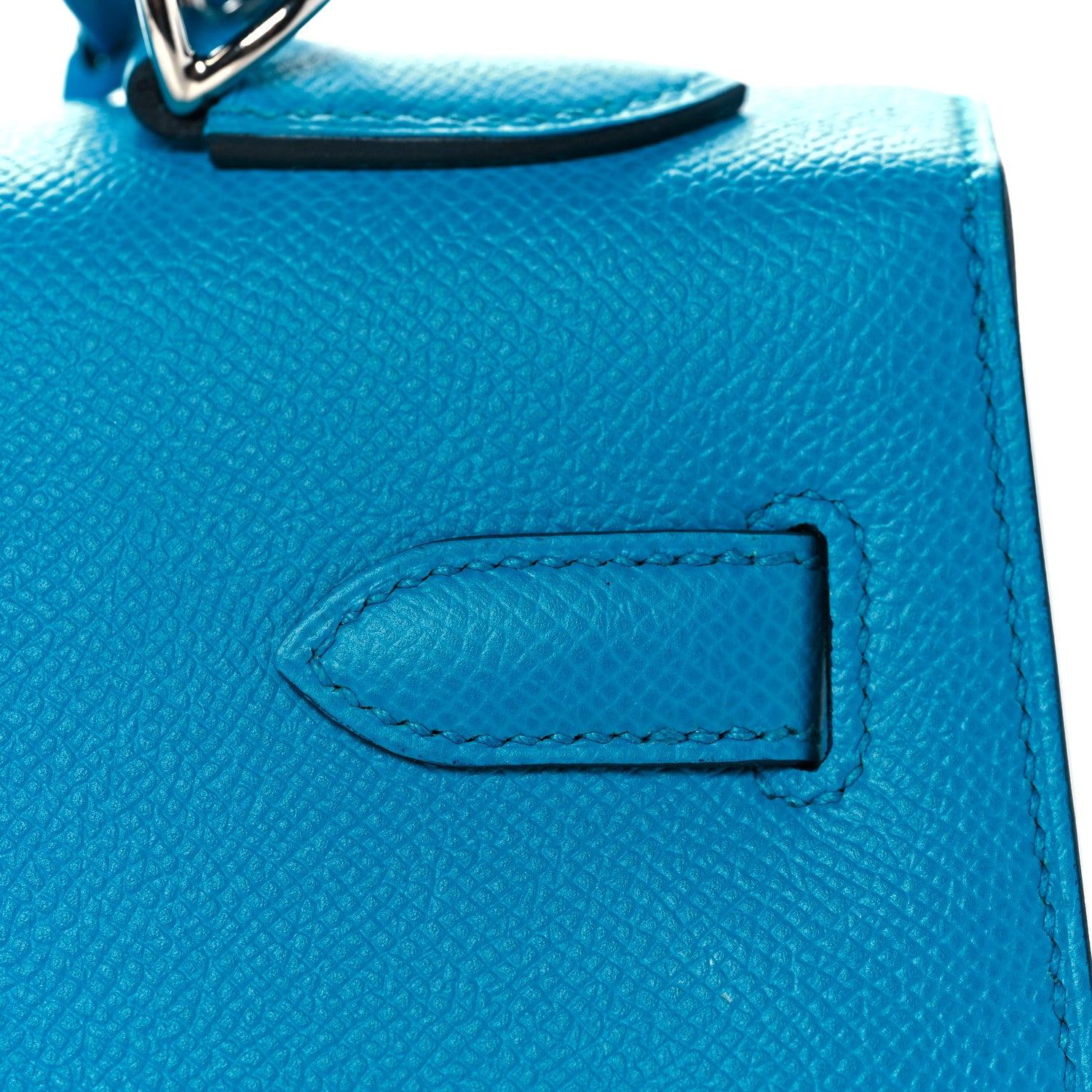 Hermes Epsom Kelly Sellier 32 Bleu Frida 10 of 36