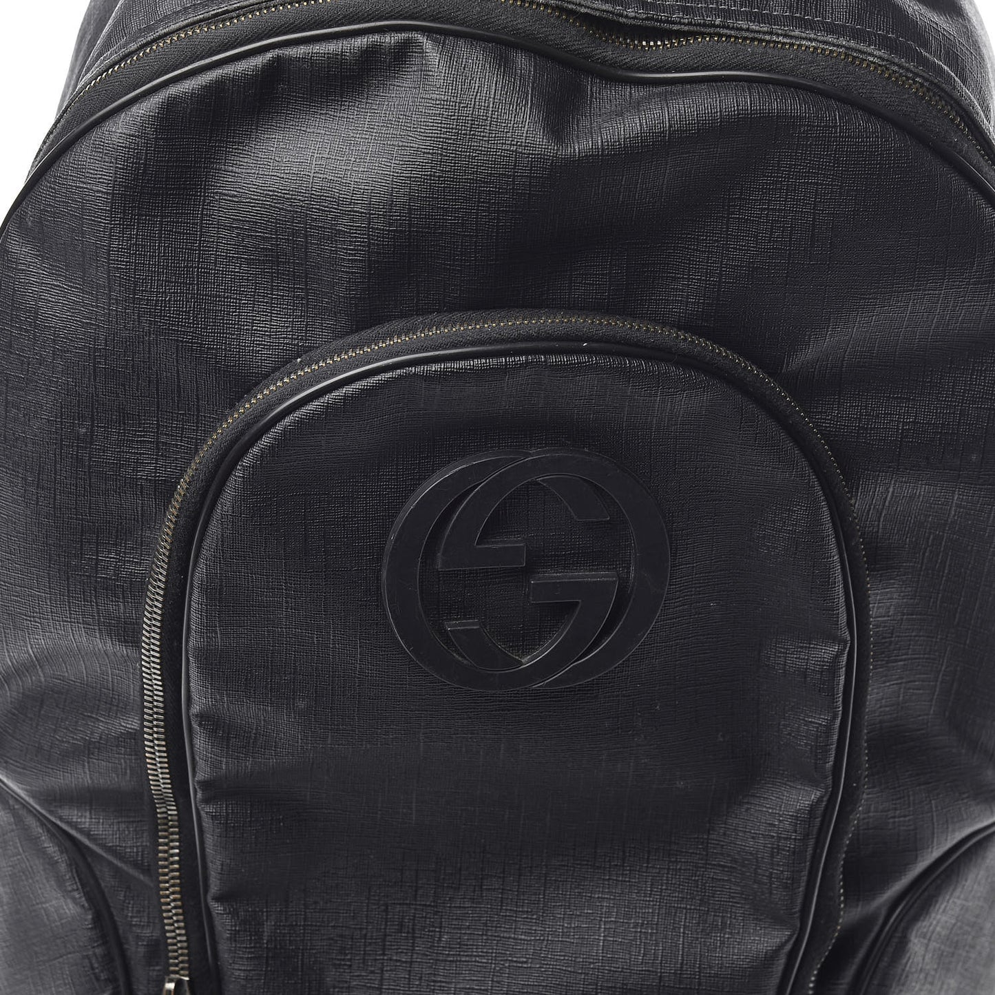 Coated Canvas Interlocking G Travel Backpack Black