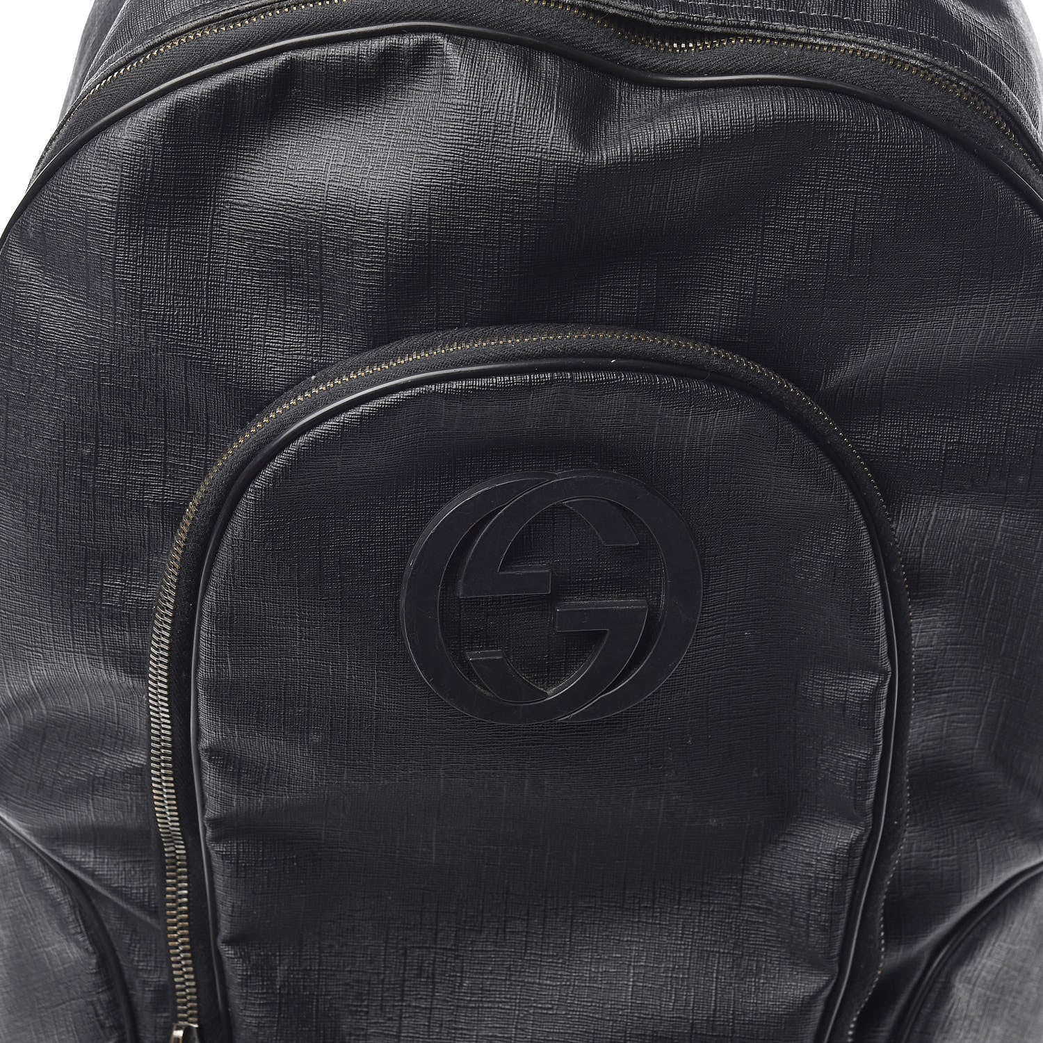 Gucci Coated Canvas Interlocking G Travel Backpack Black 19 of 19