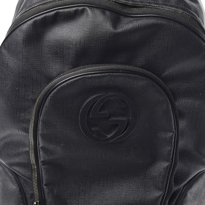 Gucci Coated Canvas Interlocking G Travel Backpack Black 19 of 19