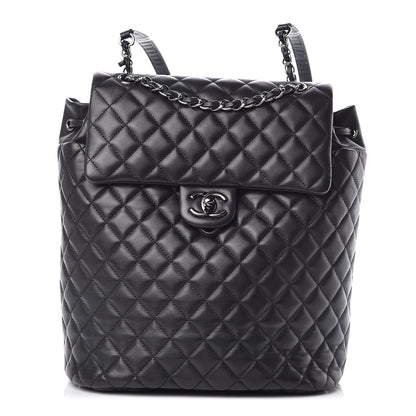 Chanel Lambskin Quilted Large Urban Spirit Backpack Black 1 of 10