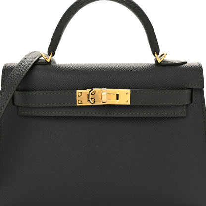 Hermes Epsom Mini Kelly Sellier 20 Vert Mangrove 7 of 10