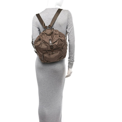 Prada Nylon Vela Medium Cinch Backpack Antilope 2 of 9