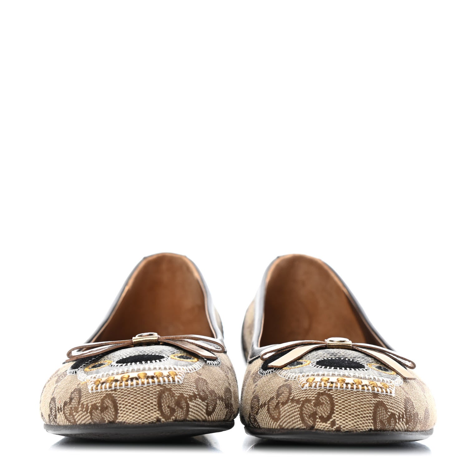 Gucci Monogram Flats 37 Black 2 of 5