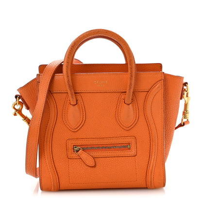 Celine Goatskin Nano Luggage Orange 1 of 13