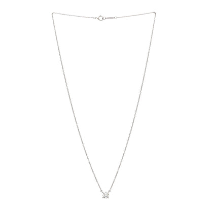 Tiffany Platinum Diamond .58ct Solitaire Pendant Necklace 2 of 5