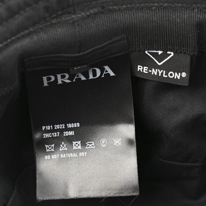 Prada Re-Nylon Metal Triangle Logo Womens Bucket Hat XL Black 8 of 9
