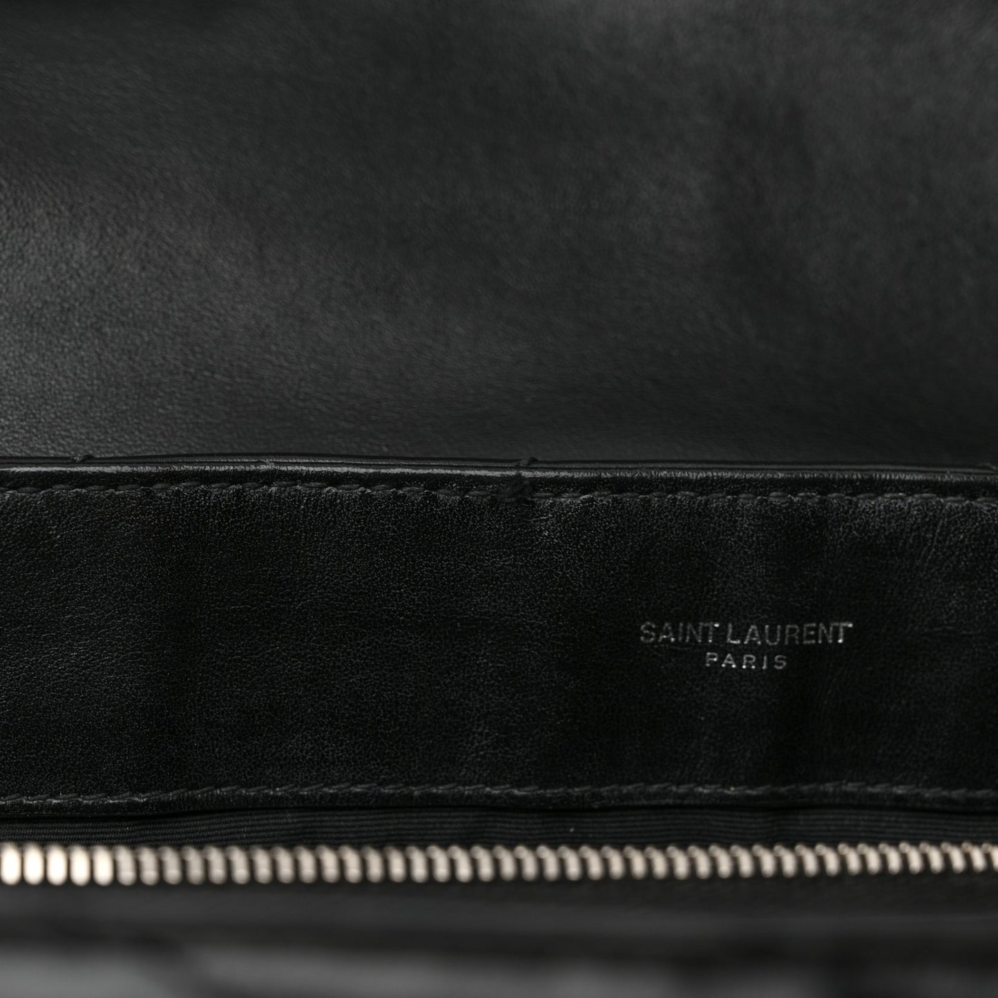 Calfskin Y Quilted Monogram Large Loulou Chain Satchel Black