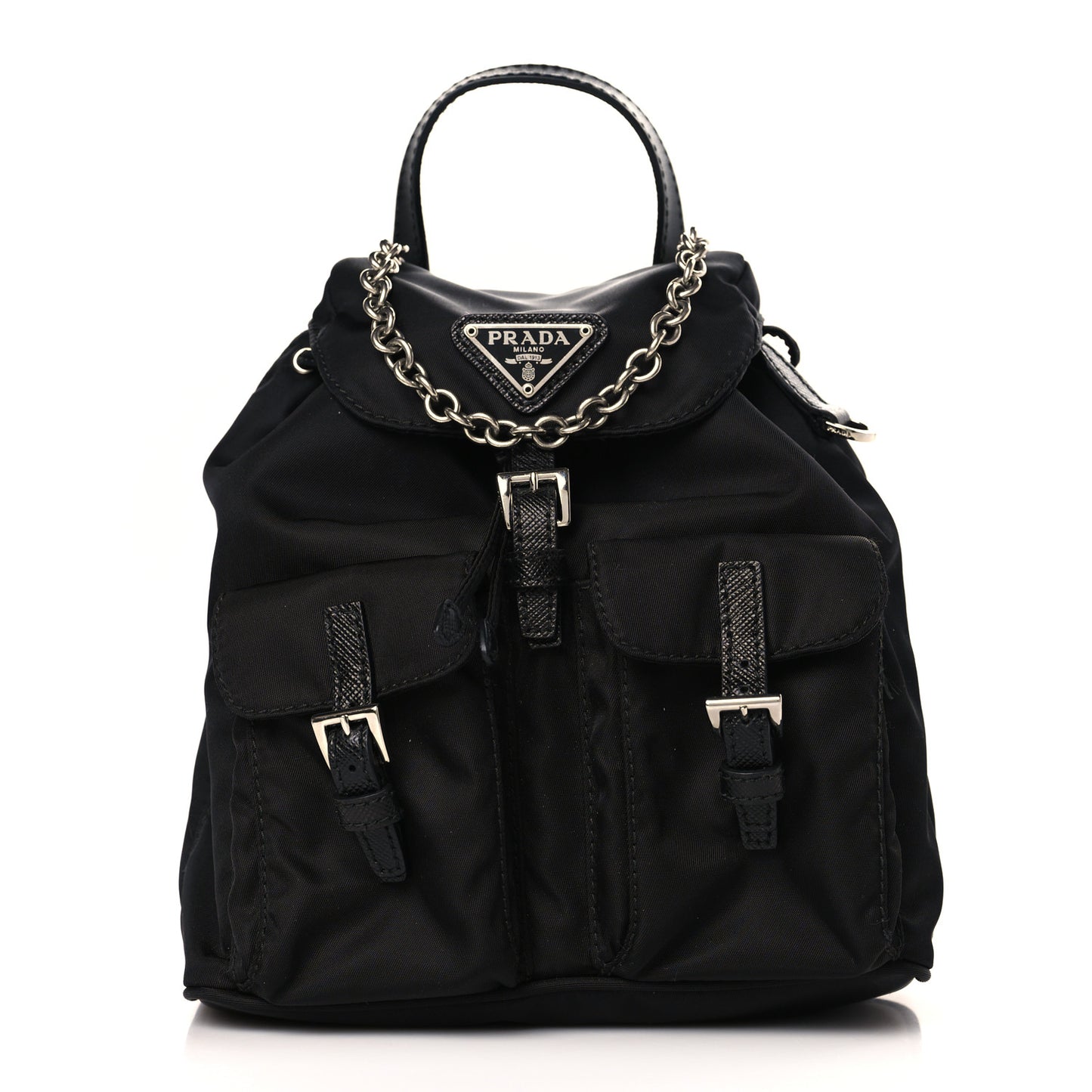 Nylon Vela Mini Crossbody Backpack Black