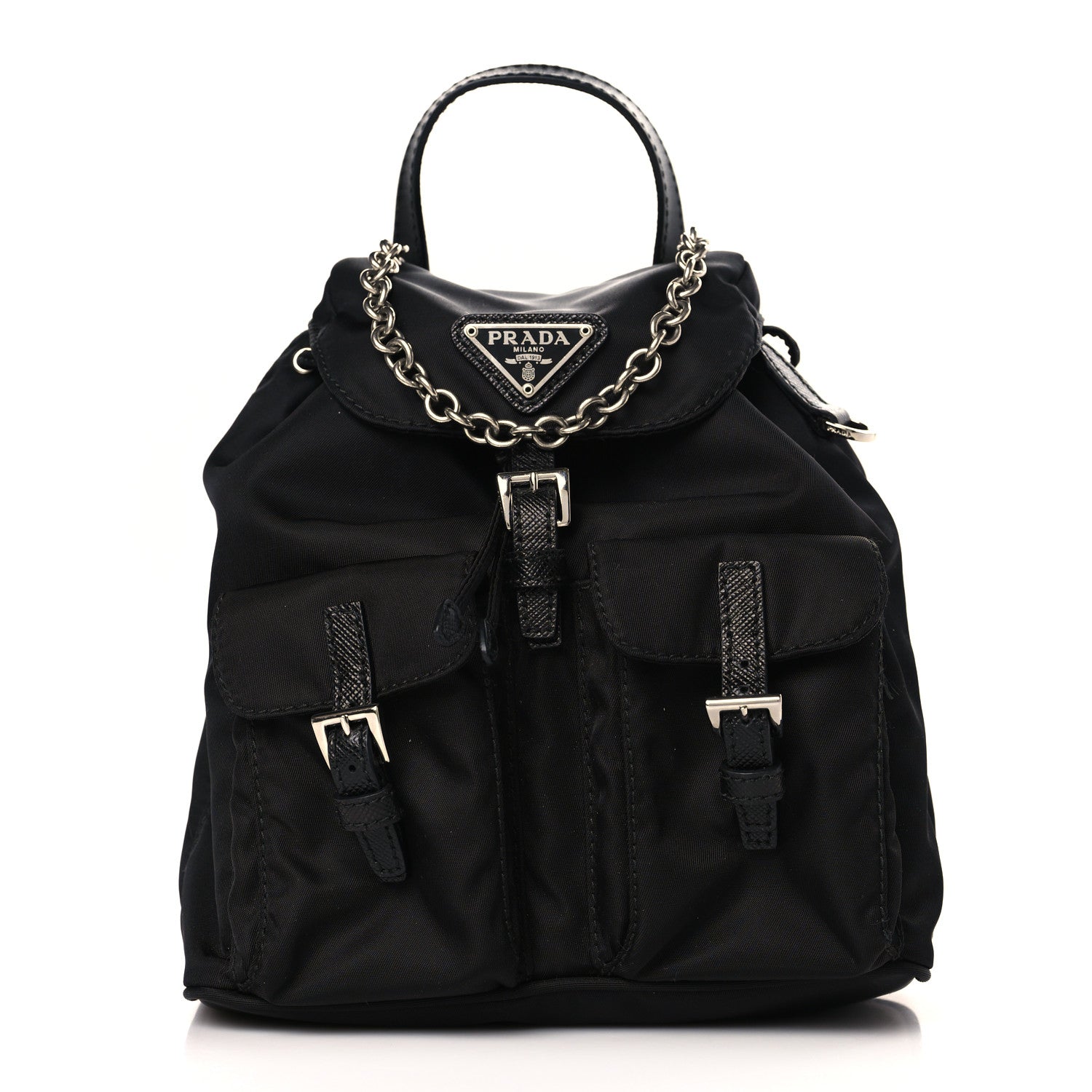 Prada Nylon Vela Mini Crossbody Backpack Black 1 of 9