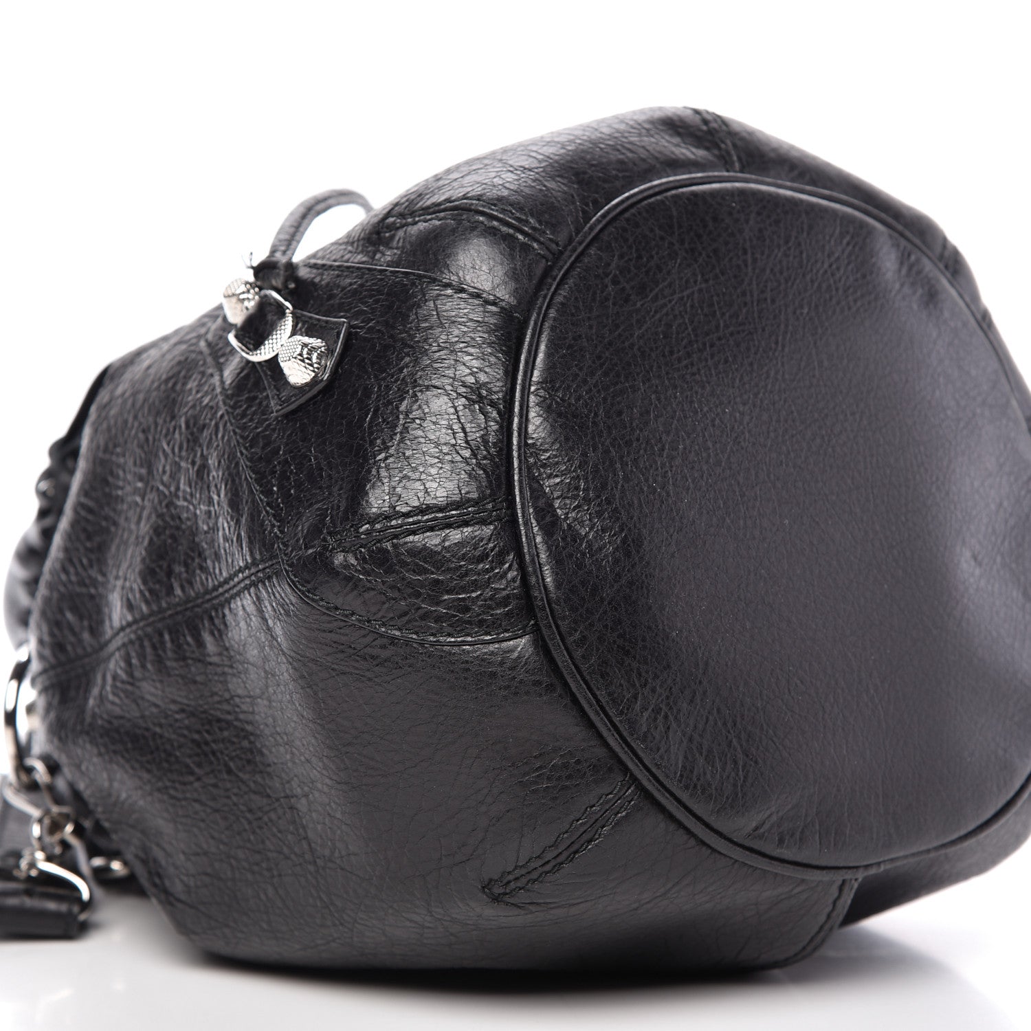 Balenciaga Agneau Giant 12 Silver Hardware Mini Pompon Black 7 of 10