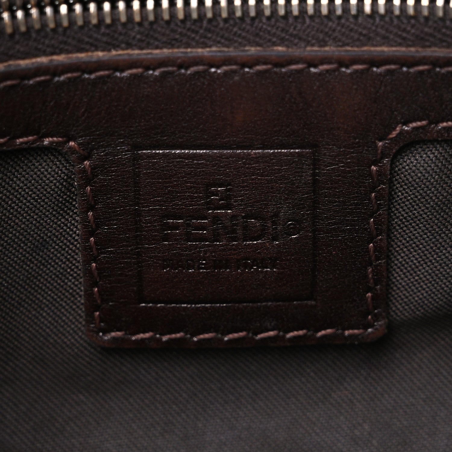 Fendi Zucca Top Handle Tote Tobacco 5 of 5