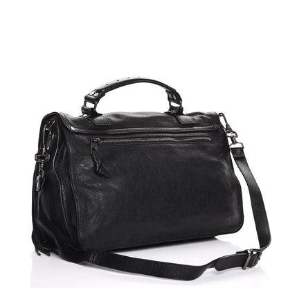 Proenza Schouler Lambskin Fringe Medium PS1 Satchel Black 4 of 8