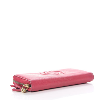 Gucci Pebbled Calfskin Soho Zip Around Wallet Pink 4 of 14