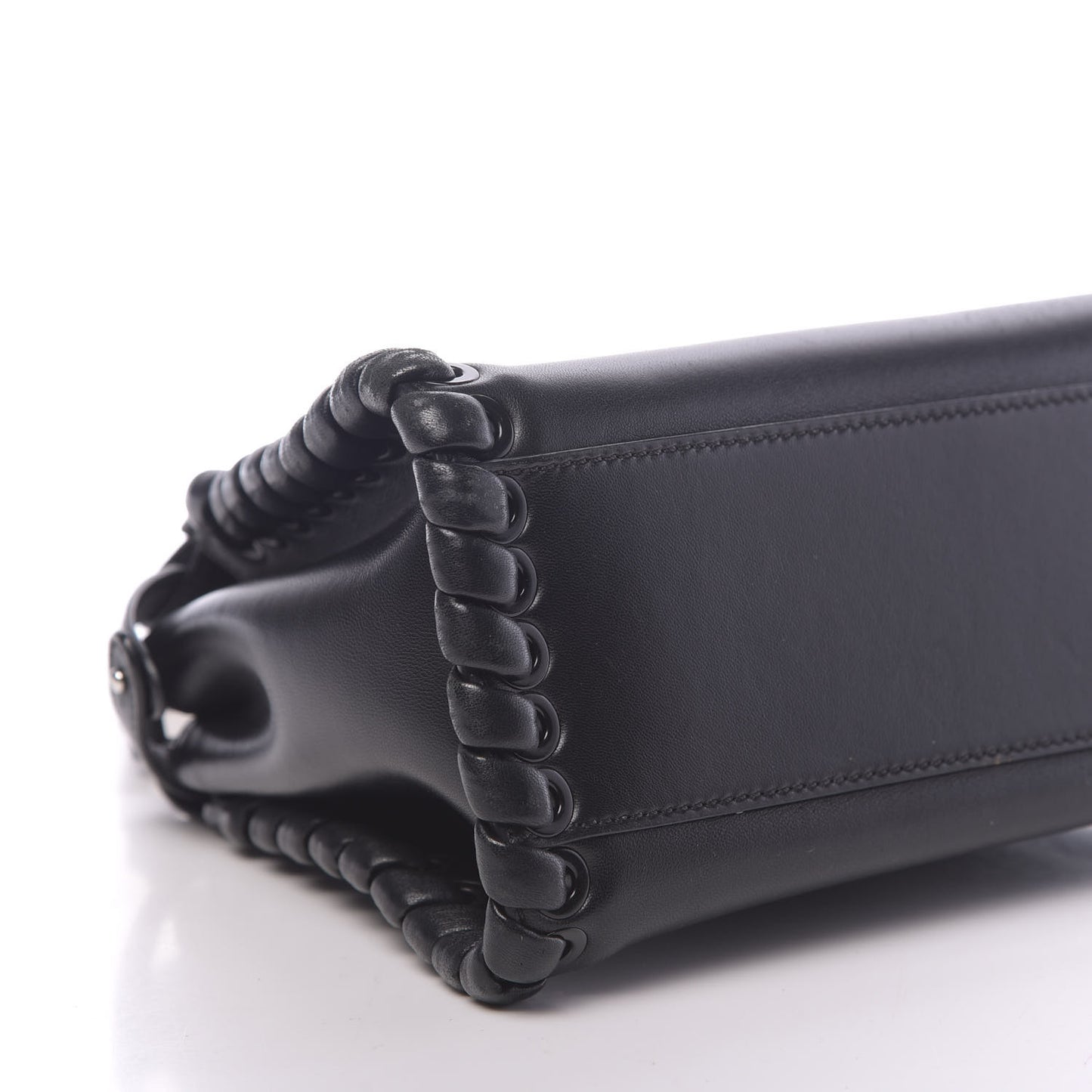 Nappa Lace Up Mini Peekaboo Iconic Satchel Black