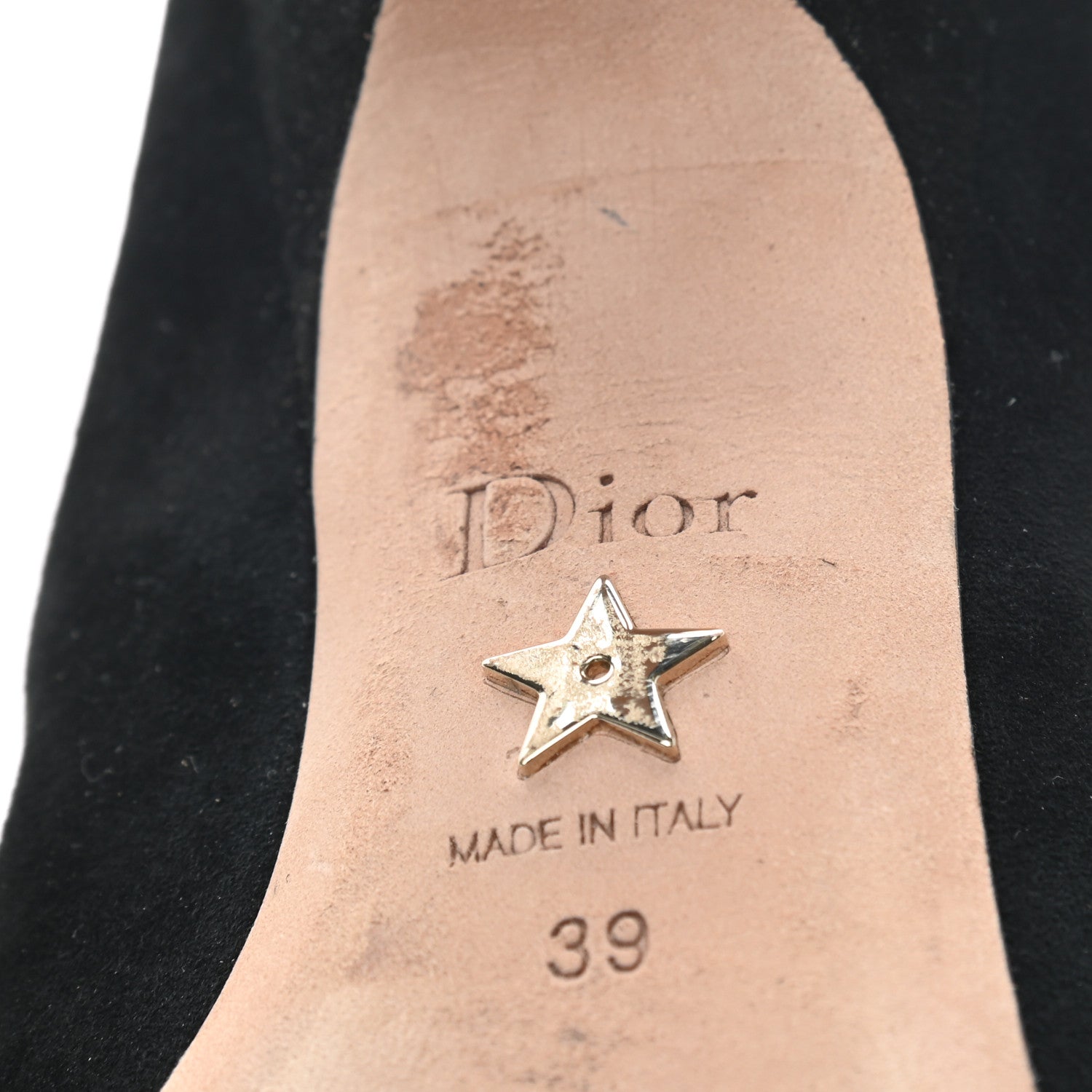 Christian Dior Suede Crystal Diorich Slingback Pumps 39 Black 7 of 11