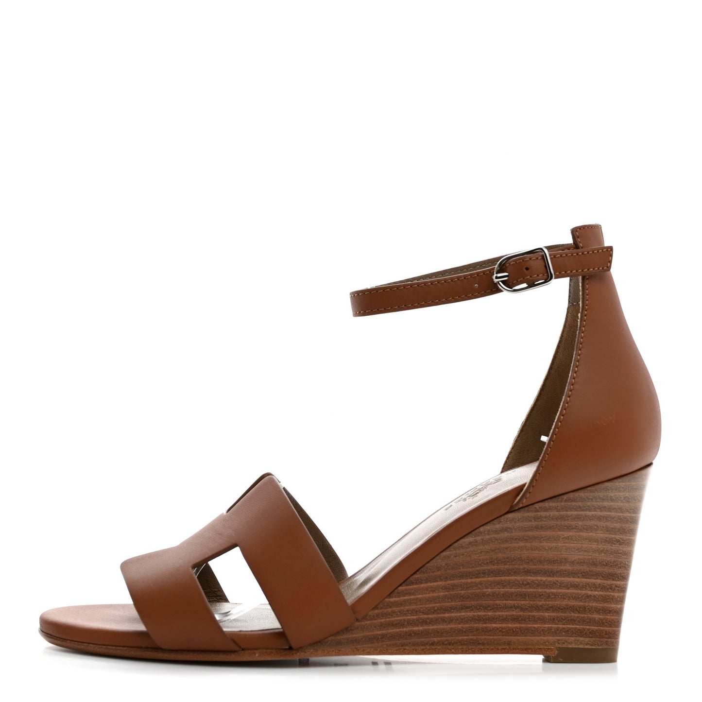 Calfskin Legend Wedge Sandals 36 Gold