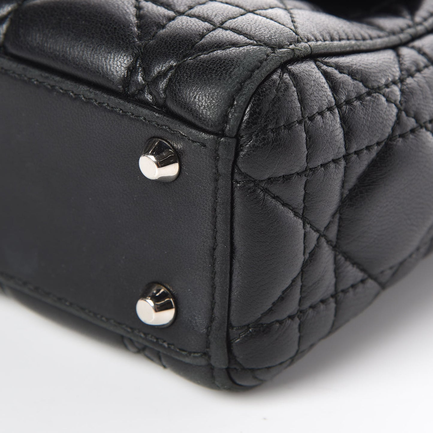Lambskin Cannage Mini Lady Dior Black