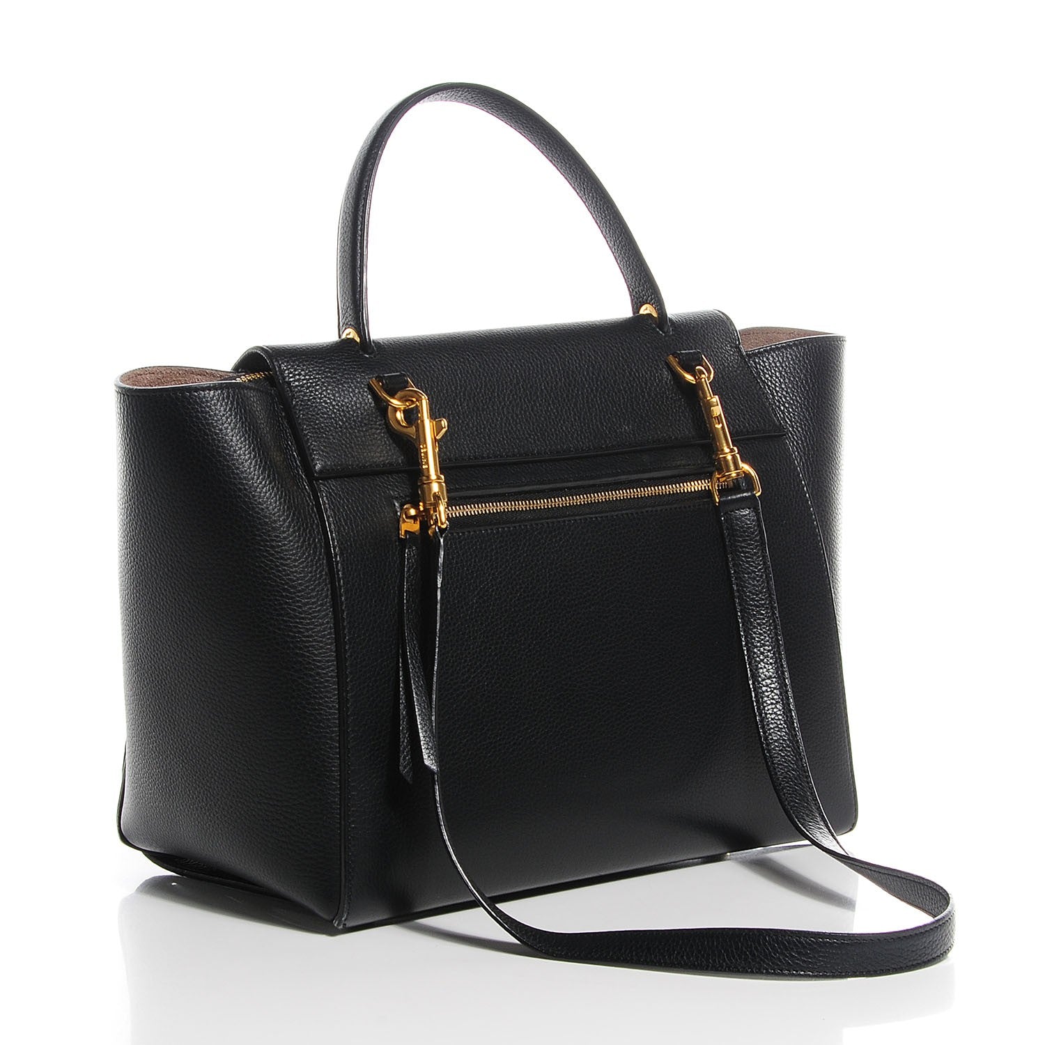 Celine Drummed Calfskin Mini Belt Bag Black 3 of 9