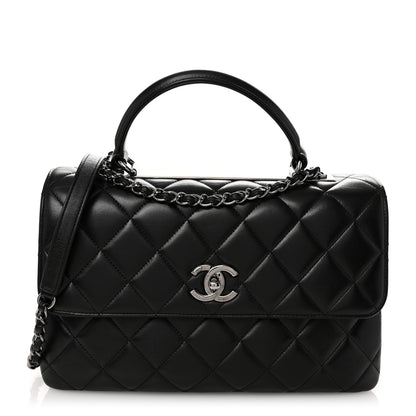 Chanel Lambskin Quilted Medium Trendy CC Flap Dual Handle Bag Black 1 of 10