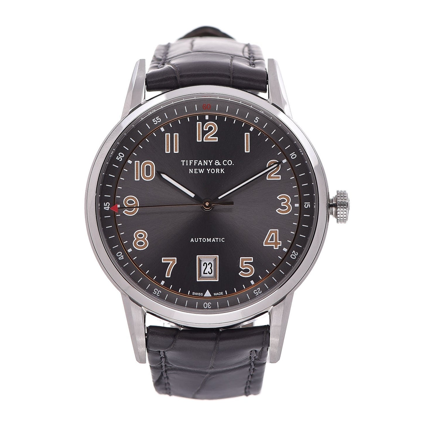 Stainless Steel Alligator 40mm CT60 3-Hand Automatic Watch Grey