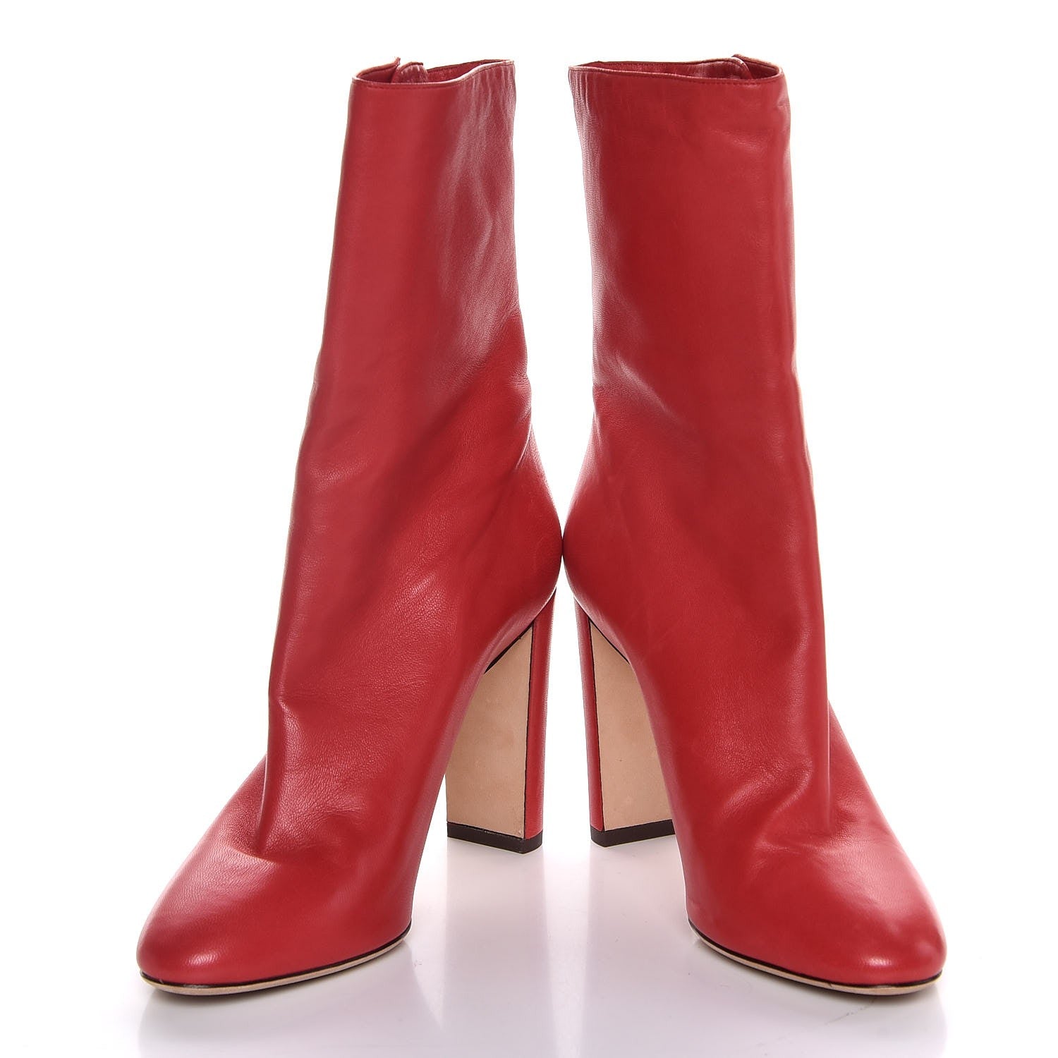 Jimmy Choo Napa Dayno Mid Calf Boots 39 Red 5 of 11