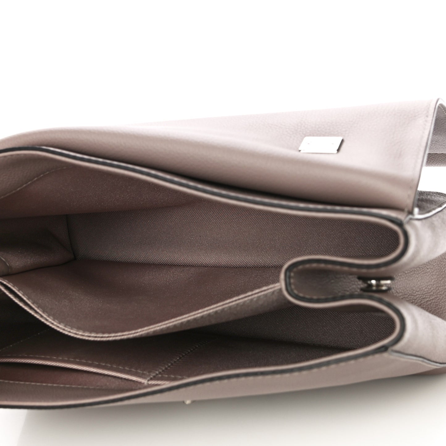 Soft Calfskin Lockme II Top Handle Taupe Glace