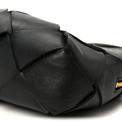 Bottega Veneta Lambskin Maxi Intreccio Small Cassette Camera Bag Black 9 of 11