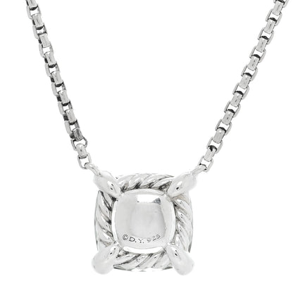 David Yurman Sterling Silver Diamond Prasiolite 9mm Petite Chatelaine Pendant Necklace 4 of 5