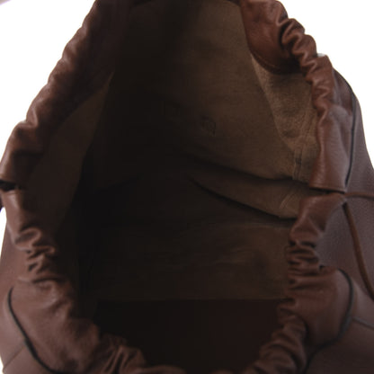 Gucci Pebbled Calfskin Drawstring Backpack Brown 4 of 10