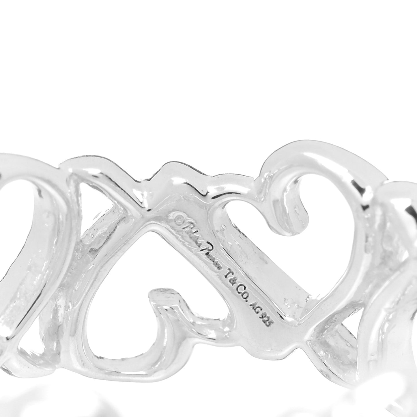 Sterling Silver Paloma Picasso Loving Heart Band Ring 50 5.25