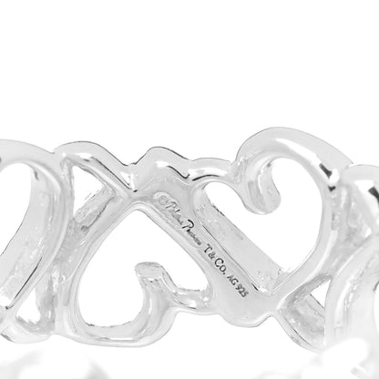 Tiffany Sterling Silver Paloma Picasso Loving Heart Band Ring 50 5.25 4 of 5