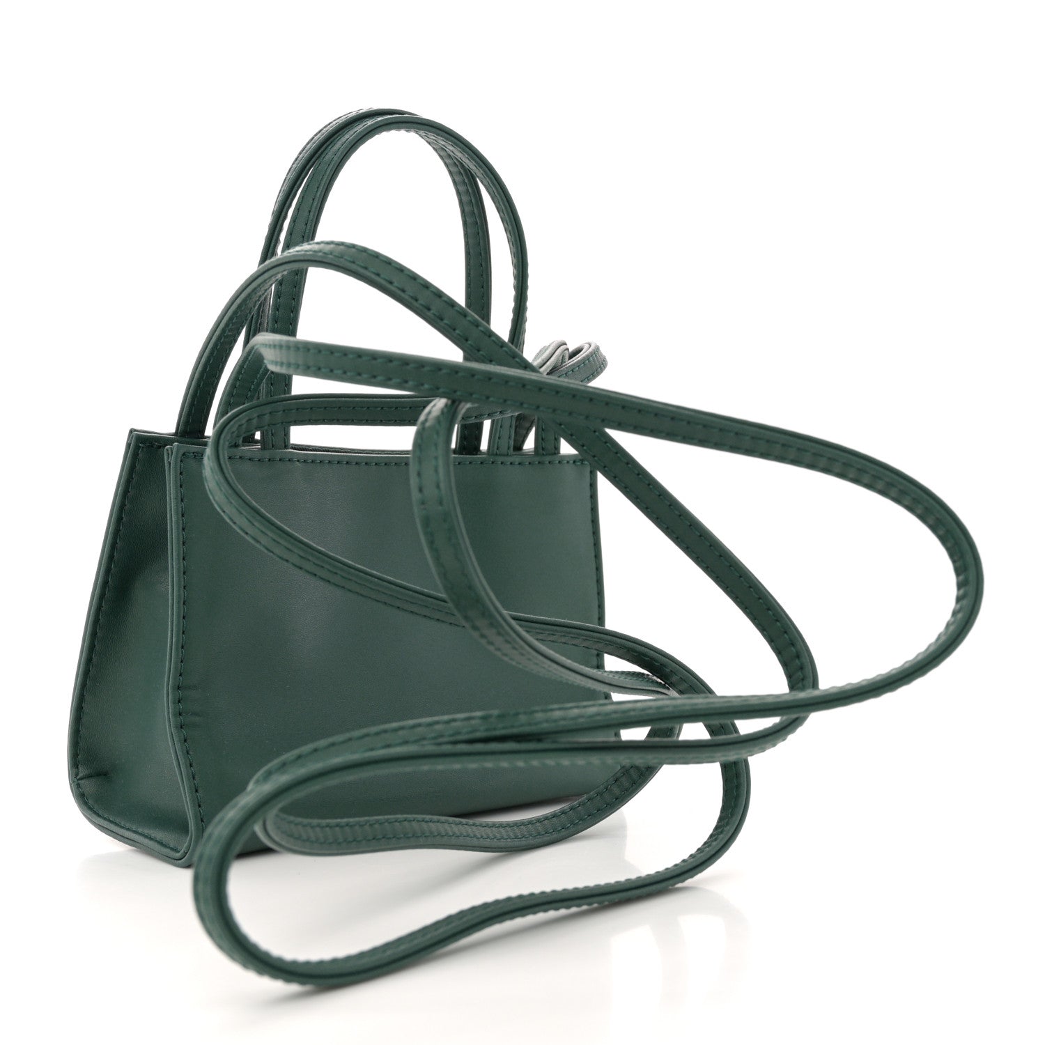 Telfar Vegan Leather Small Shopping Bag Dark Olive 3 of 9