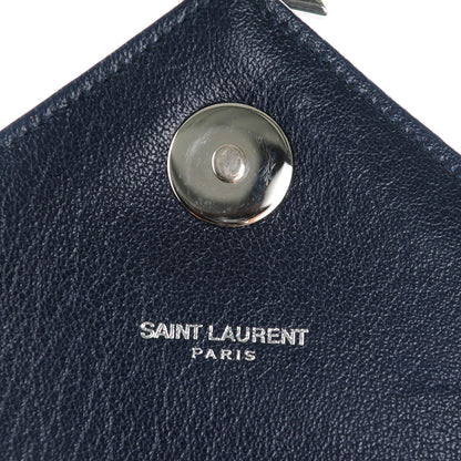 Saint Laurent Sheepskin Matelasse Chevron Monogram Large College Satchel Navy Blue 5 of 8