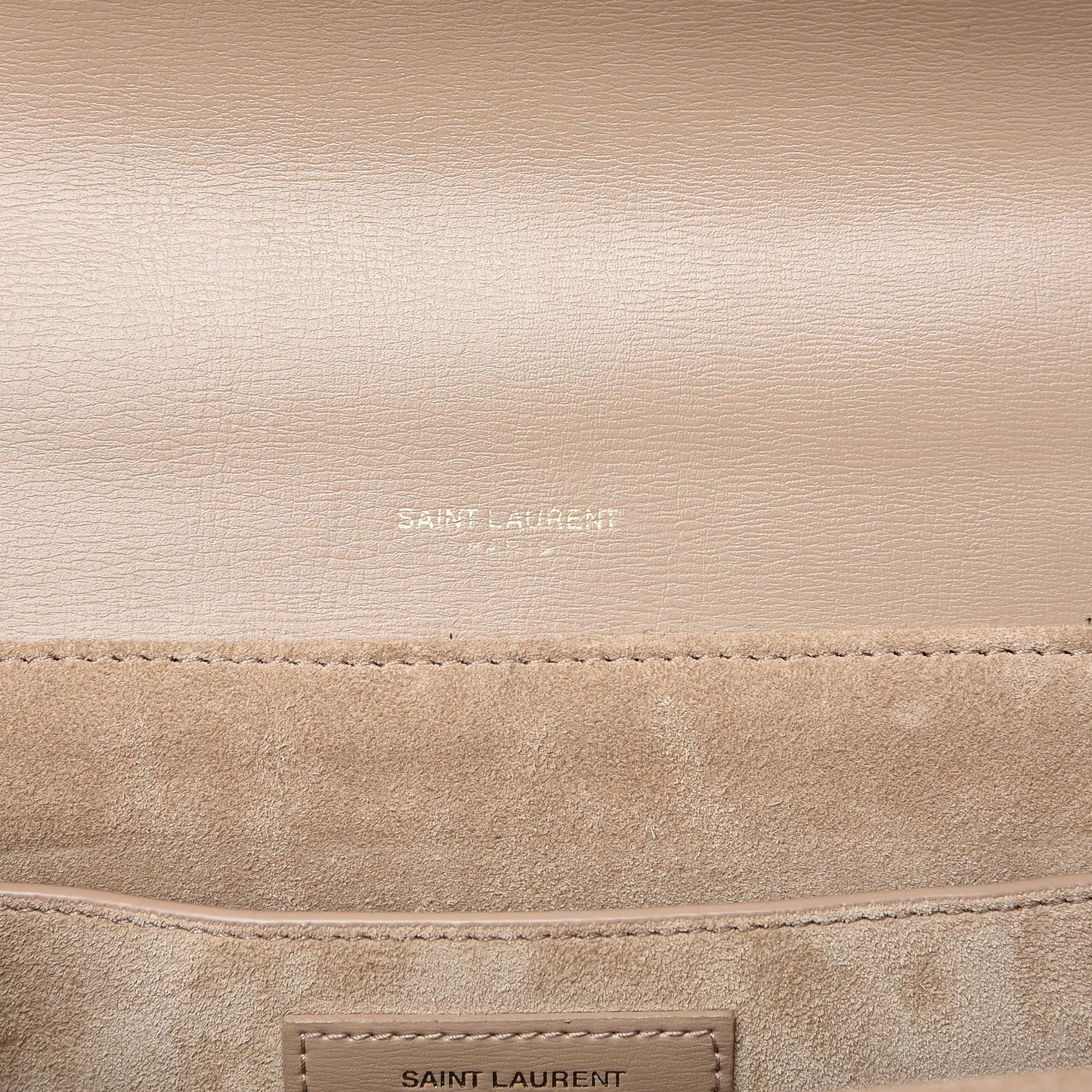 Smooth Calfskin Suede Medium Bellechasse Bag Dark Beige