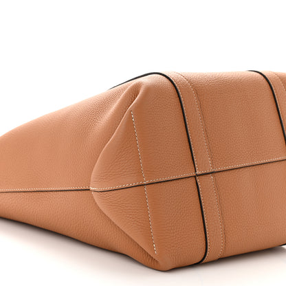 Moynat Taurillon Gex Calfskin Duo Vertical Reversible Tote Cannelle Azur 13 of 17