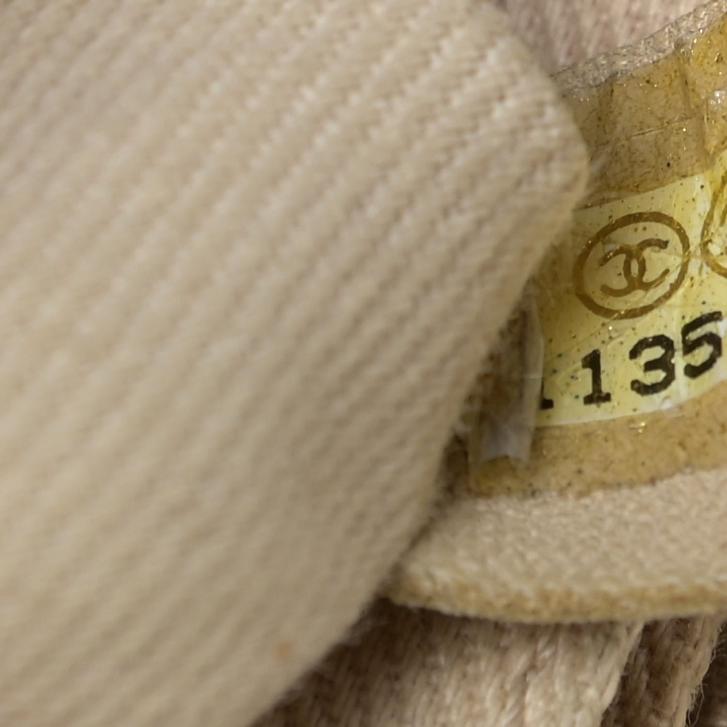 Lambskin Stitched Expandable Tote Beige