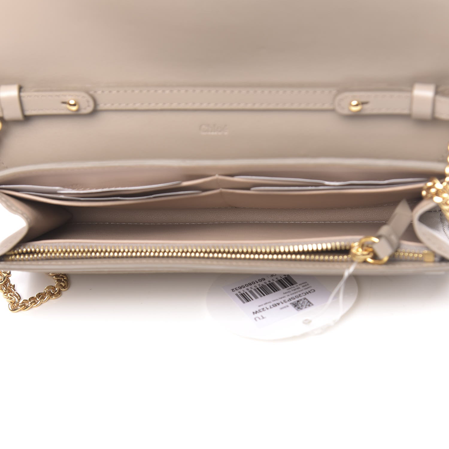 Chloe Grained Calfskin Aby Chain Wallet Motty Grey 8 of 22