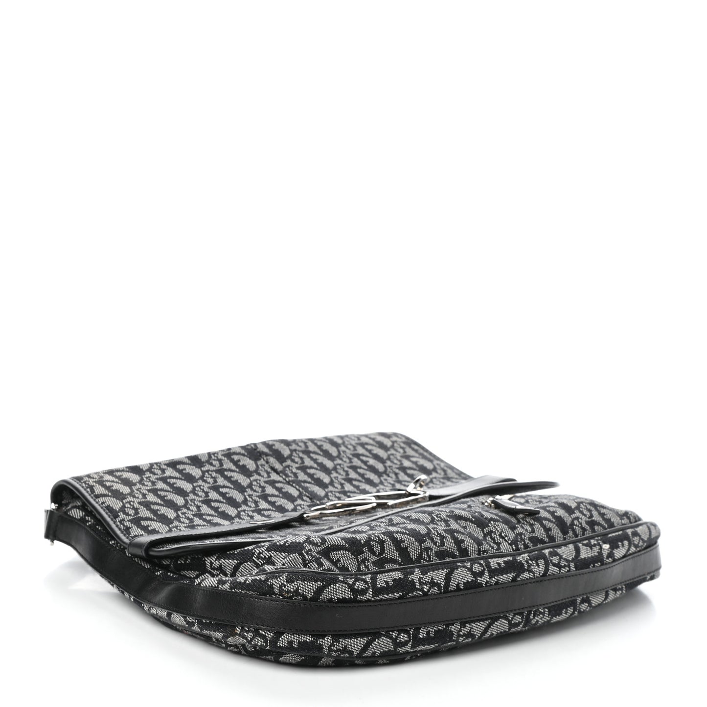 Monogram Flap Messenger Navy Blue