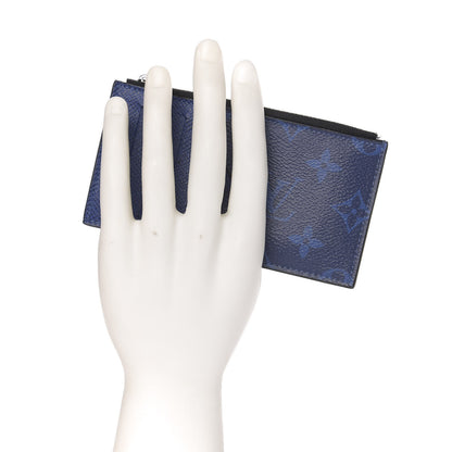 Louis Vuitton Monogram Taiga Coin Card Holder Cobalt 2 of 7