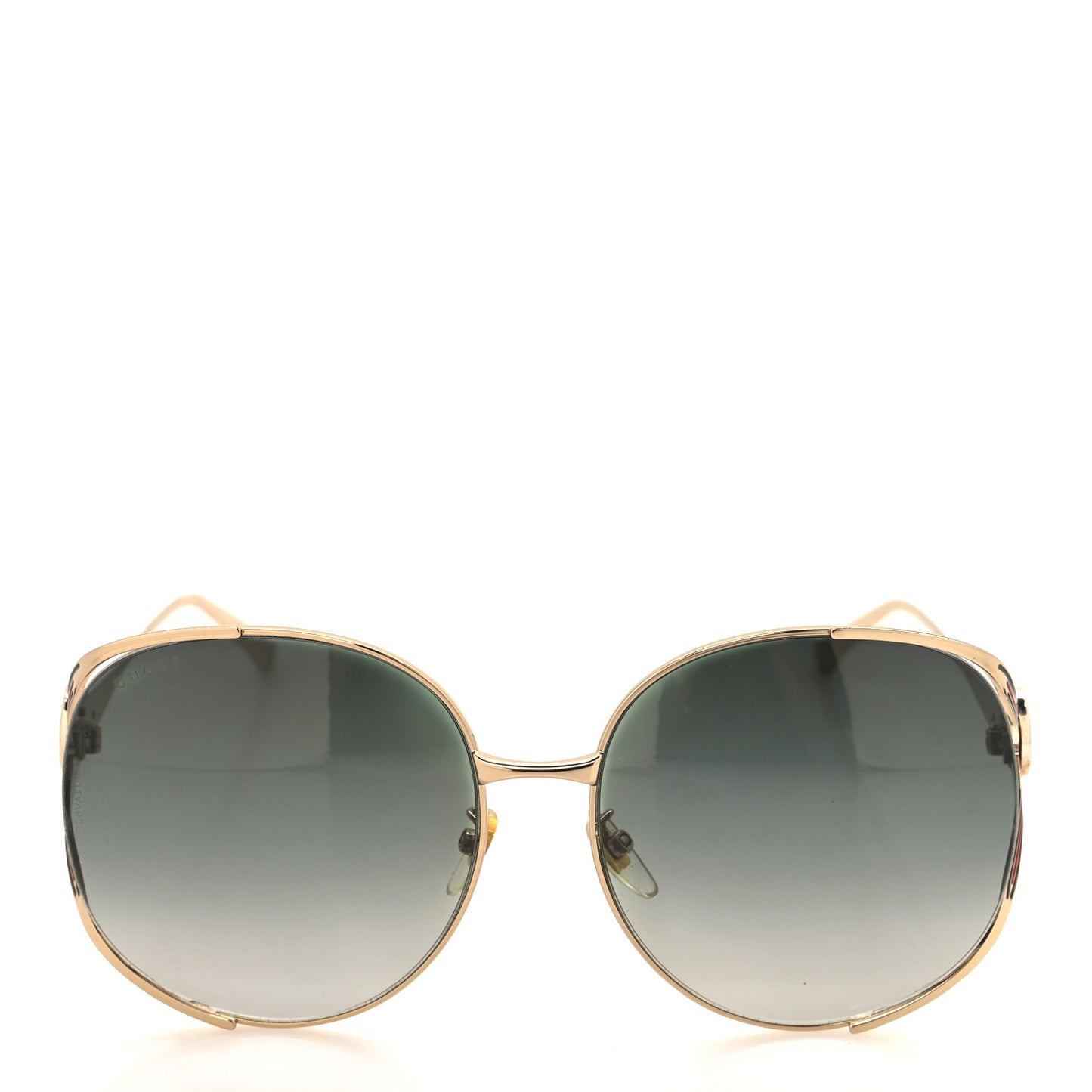Metal Oversized Round Frame GG0225S Sunglasses Gold