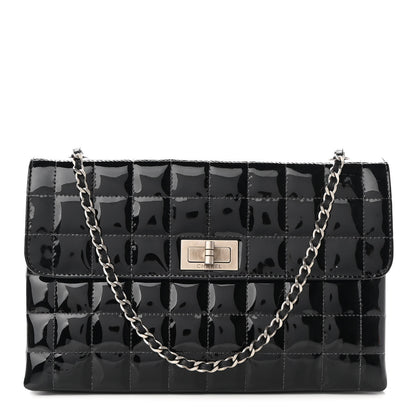 Chanel Patent Chocolate Bar Reissue Single Flap Black 1 of 9