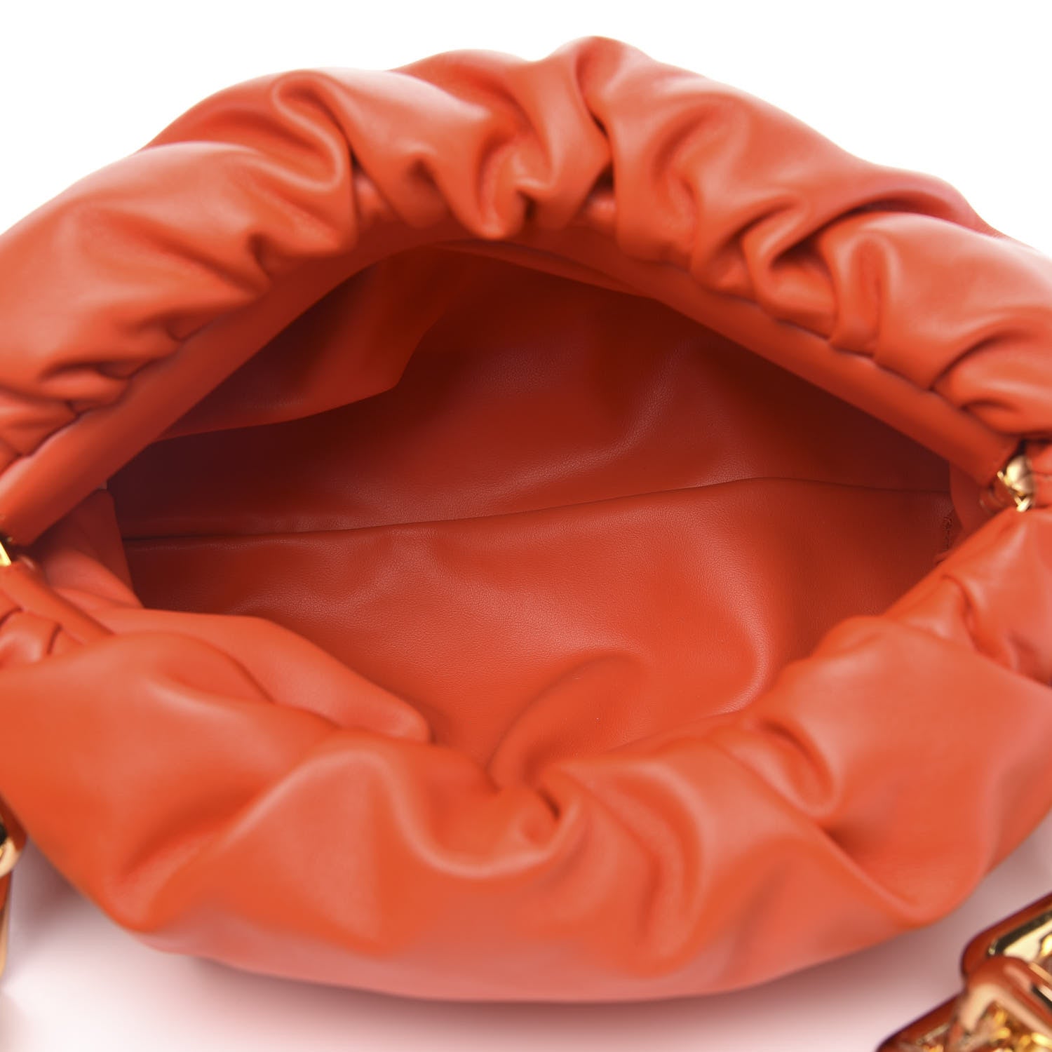 Bottega Veneta Calfskin The Pouch Chain Orange 5 of 9
