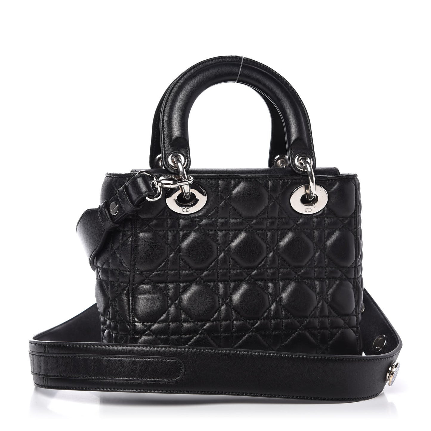 Lambskin Cannage Small Lucky Badges My Lady Dior Black