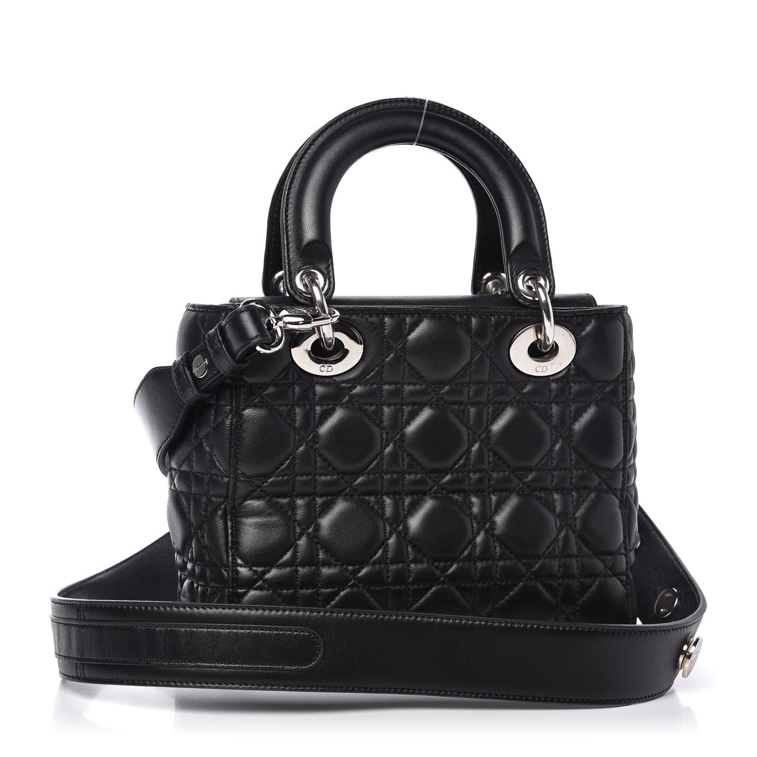 Christian Dior Lambskin Cannage Small Lucky Badges My Lady Dior Black 3 of 9