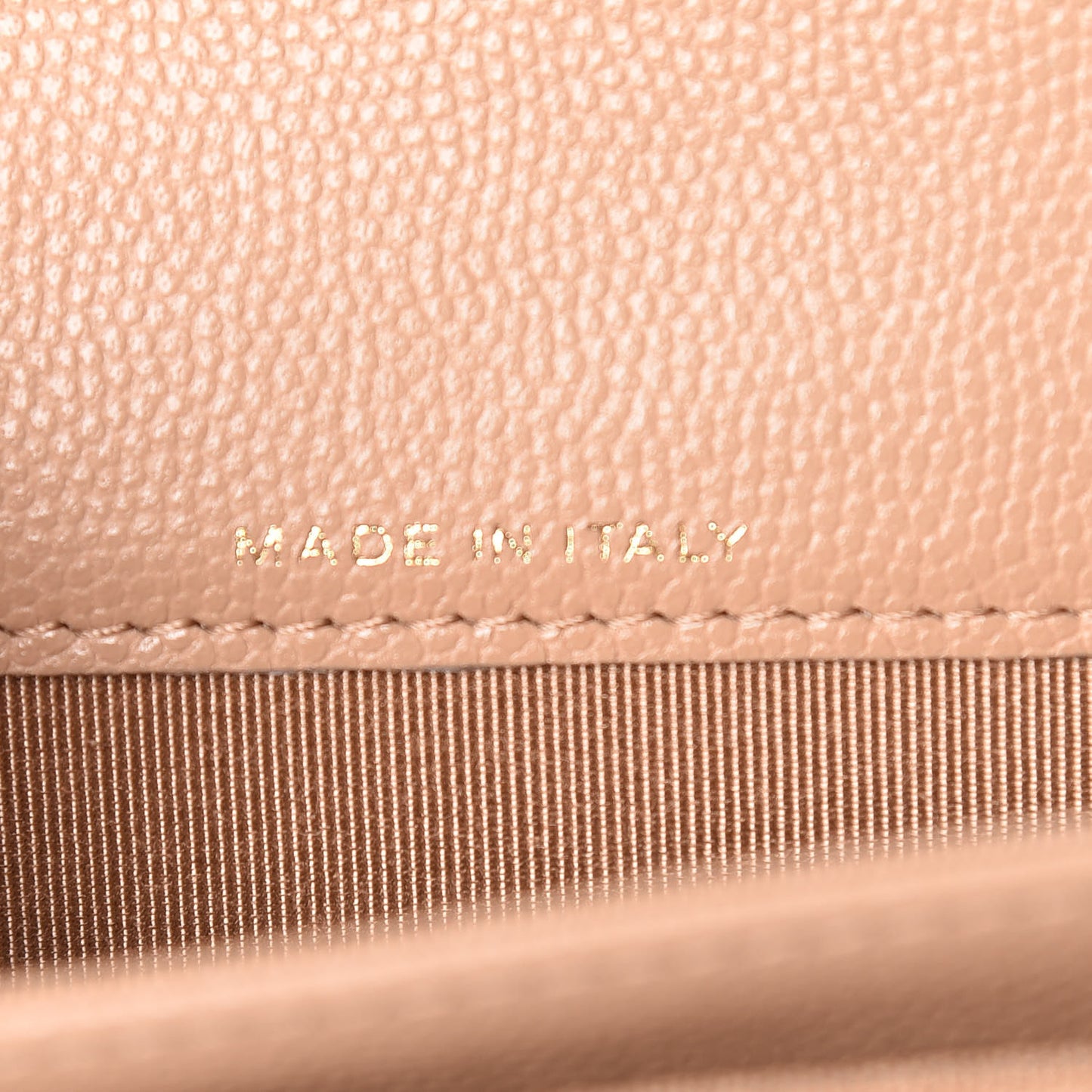 Caviar Quilted Flap Card Holder Wallet Beige