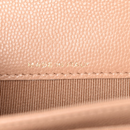 Chanel Caviar Quilted Flap Card Holder Wallet Beige 7 of 9