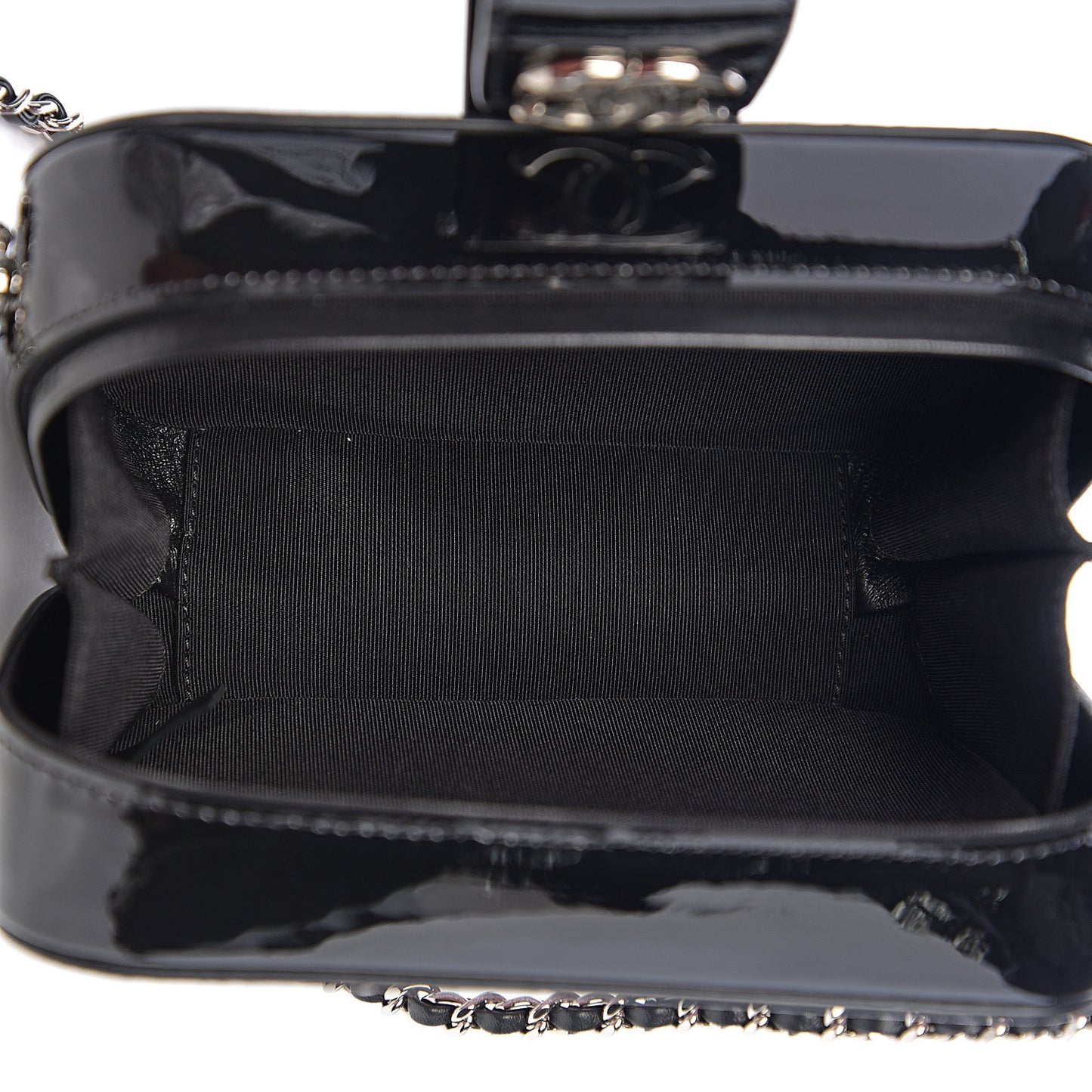 Glitter Patent Camera Case Multicolor Black