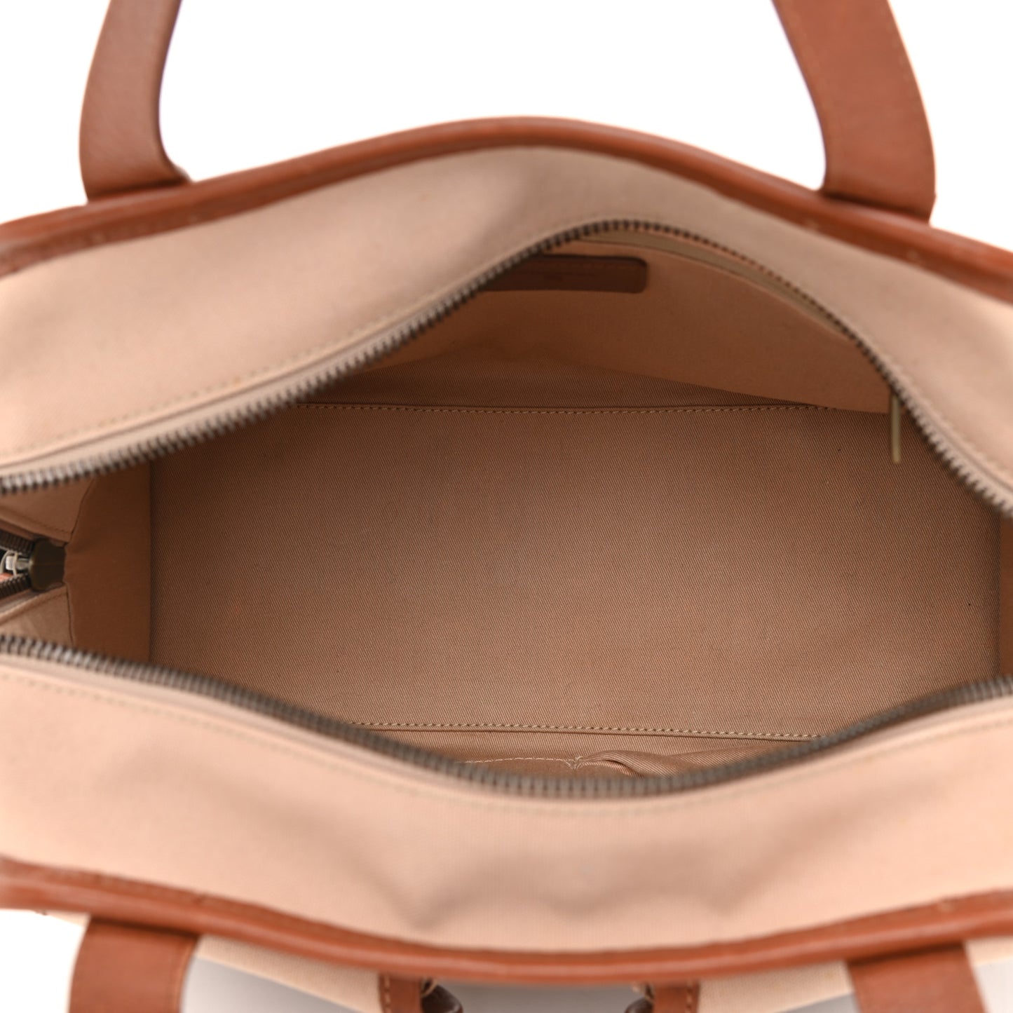 Canvas Nova Check Buckle Satchel Natural